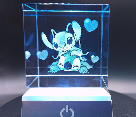 Stitch 3D Hologram Cube